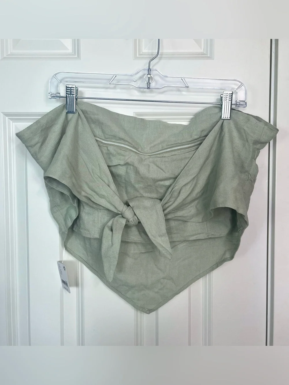 Free People Linen Top and Skirt Set in Pistachio NWT